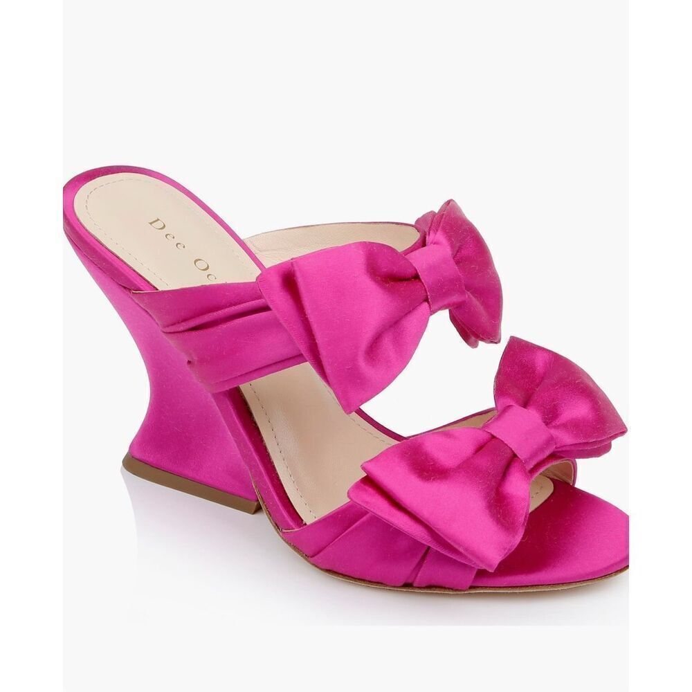 Dee Ocleppo hot pink Double Bow Slide Sandal size 8.5